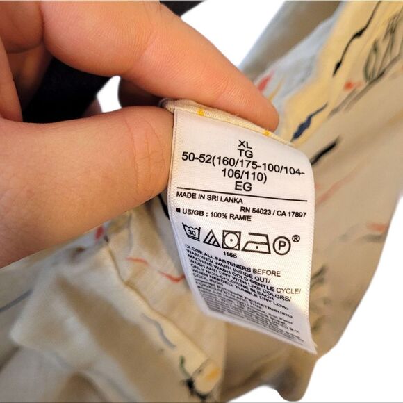 Banana Republic Women's Desert Print Ramie Utility Shirt Size XL - Picture 7 of 8